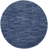 4' Blue Round Non Skid Indoor Outdoor Area Rug - Homeroots - Flyclothing LLC