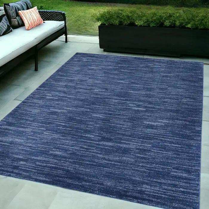 5' X 7' Blue Non Skid Indoor Outdoor Area Rug - Homeroots - Flyclothing LLC