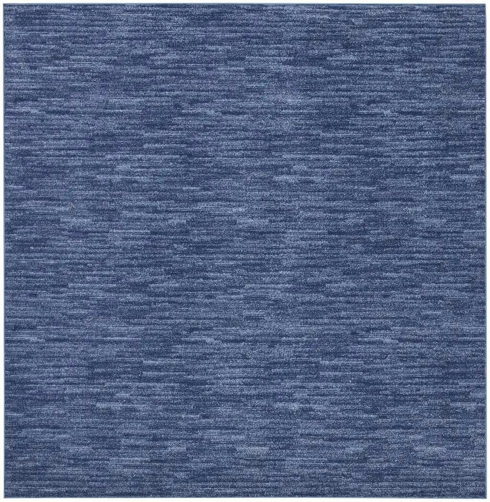 7' Square Blue Stain Resistant Indoor Outdoor Area Rug - Homeroots - Flyclothing LLC