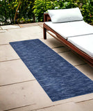 7' Square Blue Stain Resistant Indoor Outdoor Area Rug - Homeroots - Flyclothing LLC
