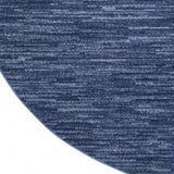 8' Blue Round Non Skid Indoor Outdoor Area Rug - Homeroots - Flyclothing LLC
