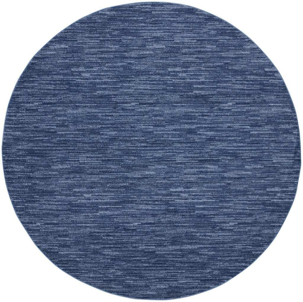 8' Blue Round Non Skid Indoor Outdoor Area Rug - Homeroots - Flyclothing LLC