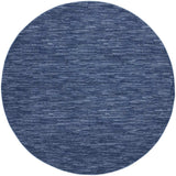 8' Blue Round Non Skid Indoor Outdoor Area Rug - Homeroots - Flyclothing LLC