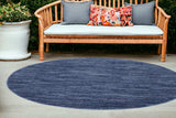 8' Blue Round Non Skid Indoor Outdoor Area Rug - Homeroots - Flyclothing LLC
