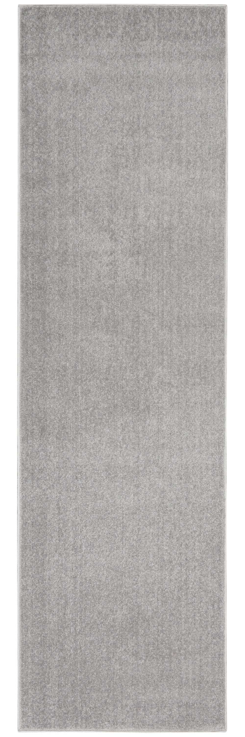 2' X 10' Silver Grey Non Skid Indoor Outdoor Runner Rug - Homeroots - Flyclothing LLC
