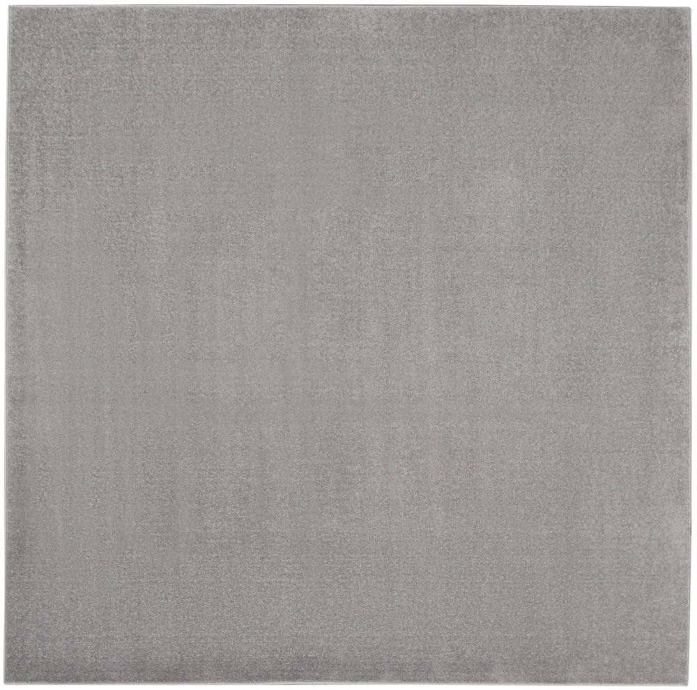 7' X 7' Silver Grey Square Non Skid Indoor Outdoor Area Rug - Homeroots - Flyclothing LLC