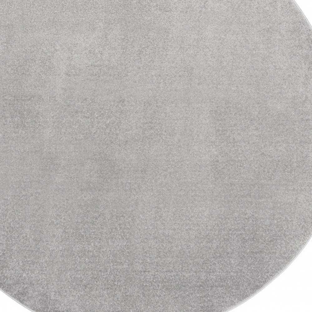 8' X 8' Silver Grey Round Non Skid Indoor Outdoor Area Rug - Homeroots - Flyclothing LLC