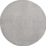 8' X 8' Silver Grey Round Non Skid Indoor Outdoor Area Rug - Homeroots - Flyclothing LLC