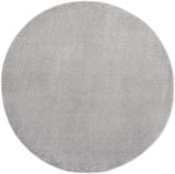 8' X 8' Silver Grey Round Non Skid Indoor Outdoor Area Rug - Homeroots - Flyclothing LLC