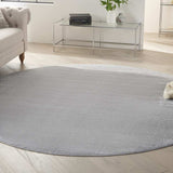 8' X 8' Silver Grey Round Non Skid Indoor Outdoor Area Rug - Homeroots - Flyclothing LLC