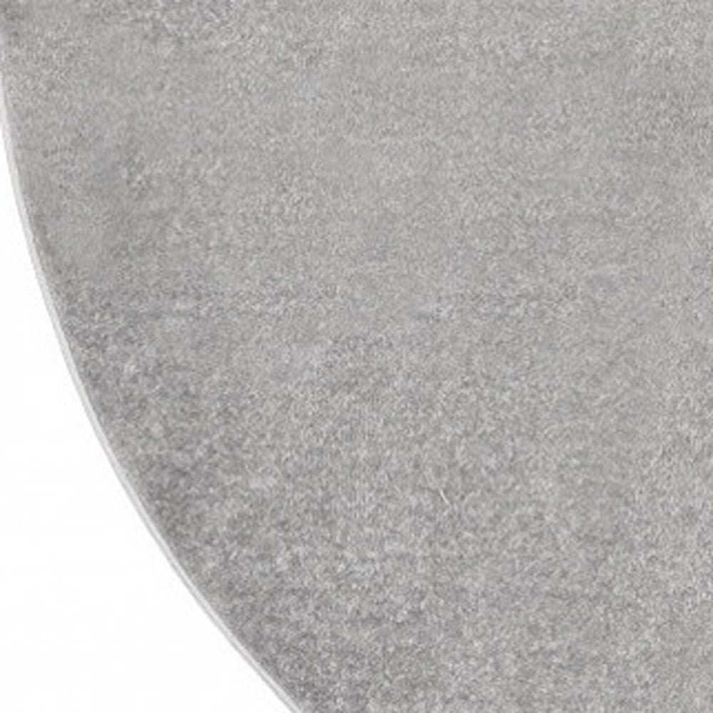 8' X 8' Silver Grey Round Non Skid Indoor Outdoor Area Rug - Homeroots - Flyclothing LLC