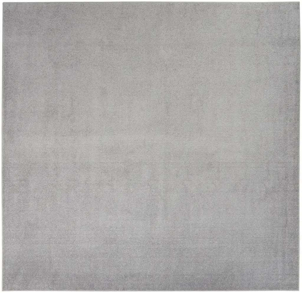 9' X 9' Silver Grey Square Non Skid Indoor Outdoor Area Rug - Homeroots - Flyclothing LLC