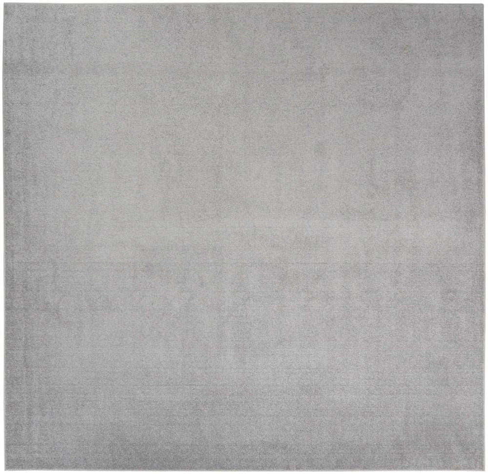 9' X 9' Silver Grey Square Non Skid Indoor Outdoor Area Rug - Homeroots - Flyclothing LLC