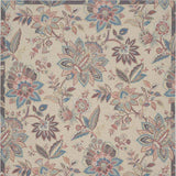 8' X 10' Beige Floral Distressed Washable Area Rug - Homeroots - Flyclothing LLC