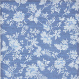 8' X 10' Blue Floral Distressed Washable Area Rug - Homeroots - Flyclothing LLC