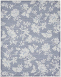 8' X 10' Grey Floral Distressed Washable Area Rug - Homeroots - Flyclothing LLC
