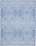 8' X 10' Blue Floral Distressed Washable Area Rug - Homeroots - Flyclothing LLC