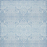 8' X 10' Blue Floral Distressed Washable Area Rug - Homeroots - Flyclothing LLC