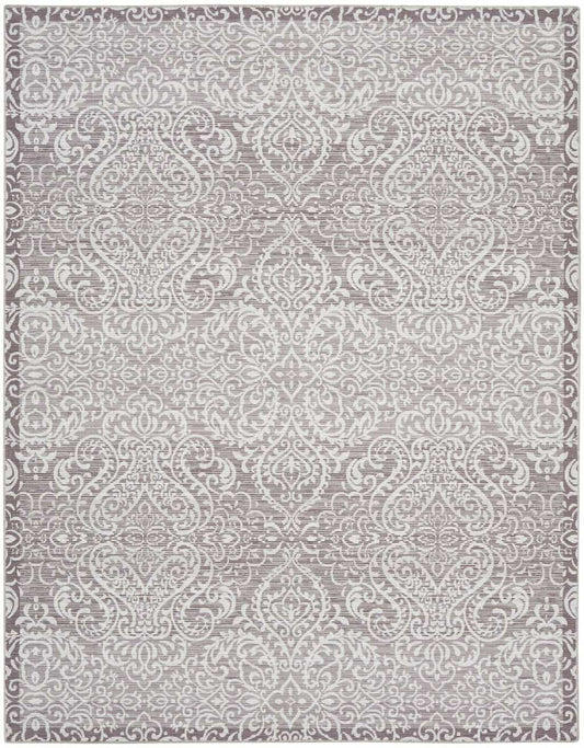 8' X 10' Stone Damask Distressed Washable Area Rug - Homeroots - Flyclothing LLC