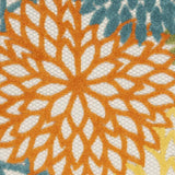 2' X 6' Turquoise Floral Non Skid Indoor Outdoor Runner Rug - Homeroots - Flyclothing LLC