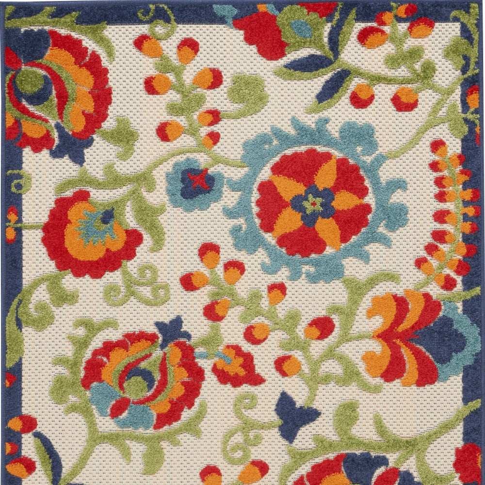 3' X 5' Orange And Red Toile Non Skid Indoor Outdoor Area Rug - Homeroots - Flyclothing LLC