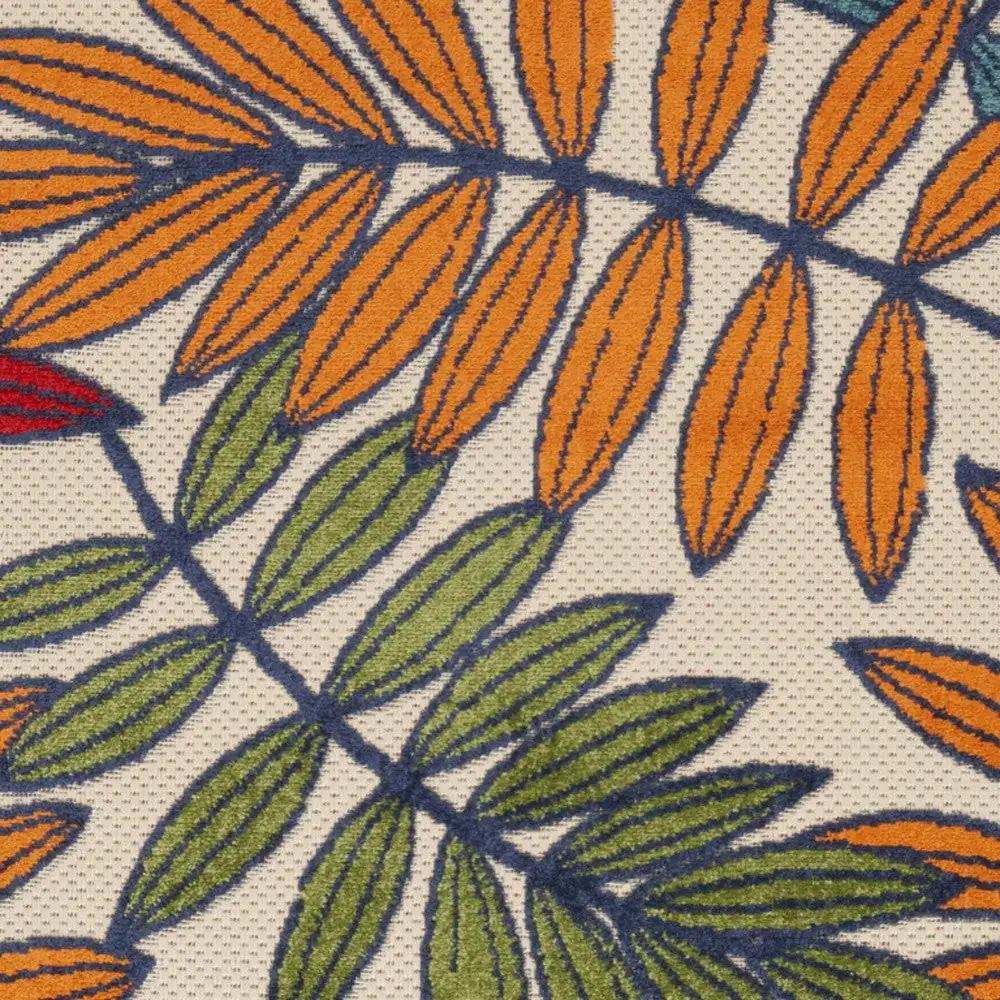 3' X 5' Orange And Red Floral Non Skid Indoor Outdoor Area Rug - Homeroots - Flyclothing LLC