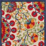 3' X 5' Red Toile Non Skid Indoor Outdoor Area Rug - Homeroots - Flyclothing LLC