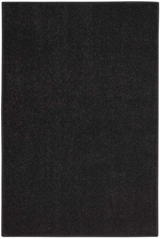 2' X 4' Black Non Skid Indoor Outdoor Runner Rug - Homeroots - Flyclothing LLC