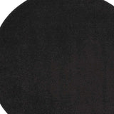 4' X 4' Black Round Non Skid Indoor Outdoor Area Rug - Homeroots - Flyclothing LLC