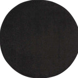 4' X 4' Black Round Non Skid Indoor Outdoor Area Rug - Homeroots - Flyclothing LLC