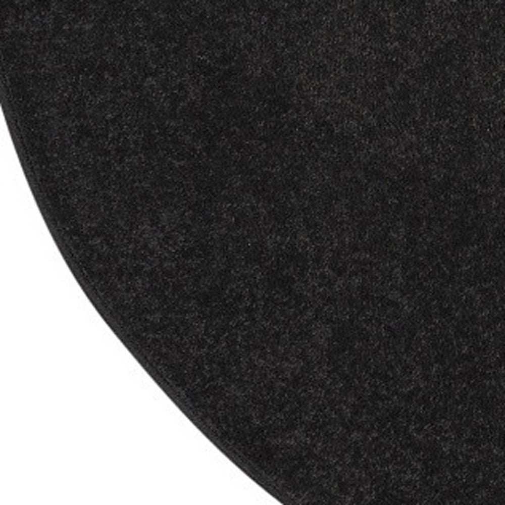 4' X 4' Black Round Non Skid Indoor Outdoor Area Rug - Homeroots - Flyclothing LLC