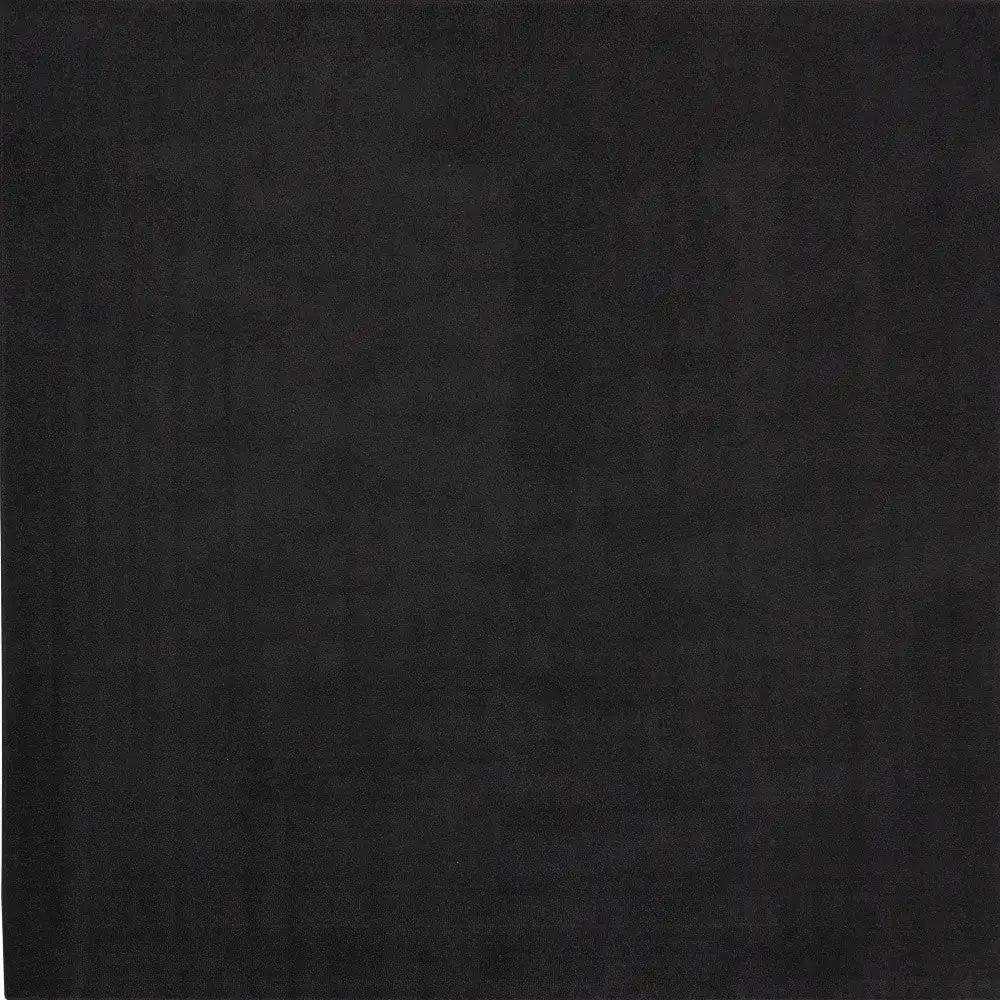 5' X 5' Black Square Non Skid Indoor Outdoor Area Rug - Homeroots - Flyclothing LLC