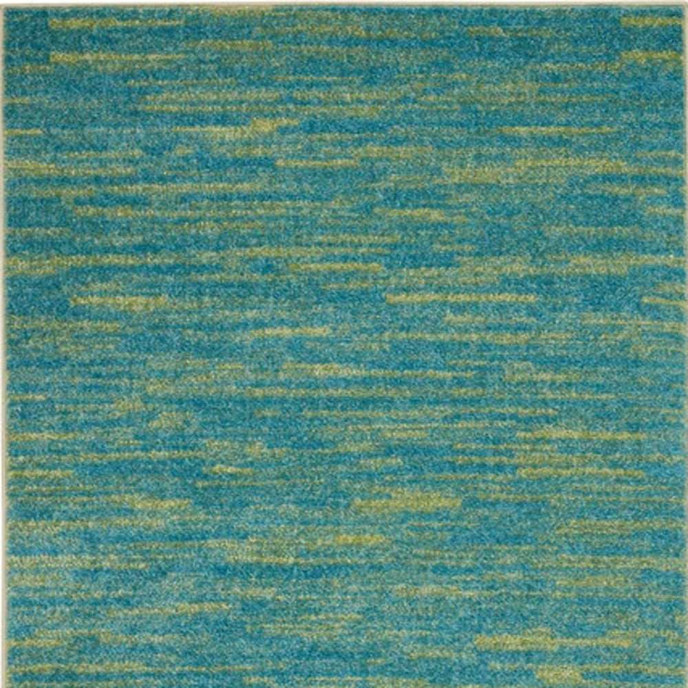 3' X 5' Blue And Green Striped Non Skid Indoor Outdoor Area Rug - Homeroots - Flyclothing LLC