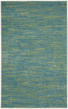 3' X 5' Blue And Green Striped Non Skid Indoor Outdoor Area Rug - Homeroots - Flyclothing LLC