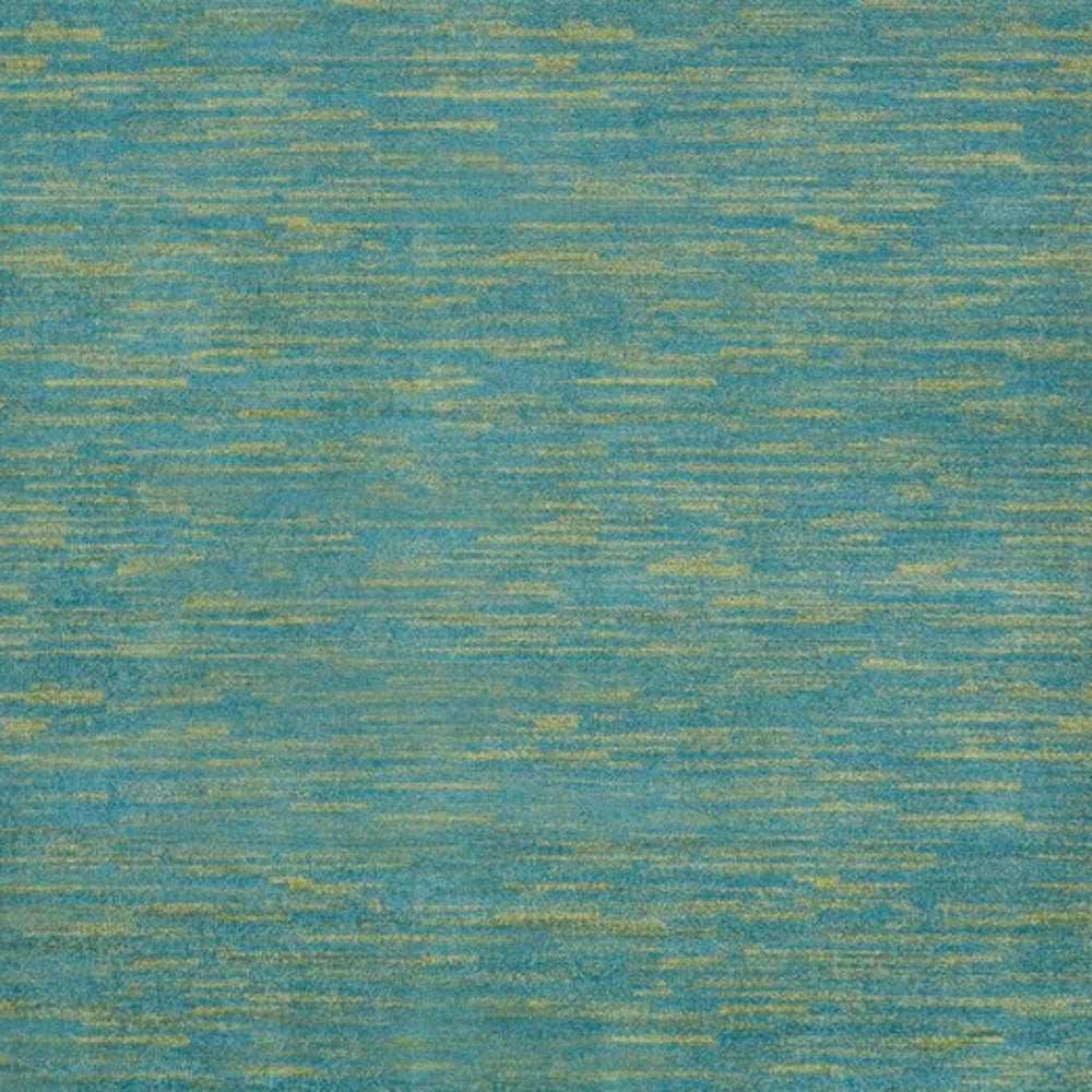 5' X 5' Blue And Green Square Striped Non Skid Indoor Outdoor Area Rug - Homeroots - Flyclothing LLC
