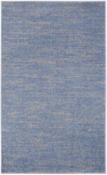 3' X 5' Blue And Grey Striped Non Skid Indoor Outdoor Area Rug - Homeroots - Flyclothing LLC