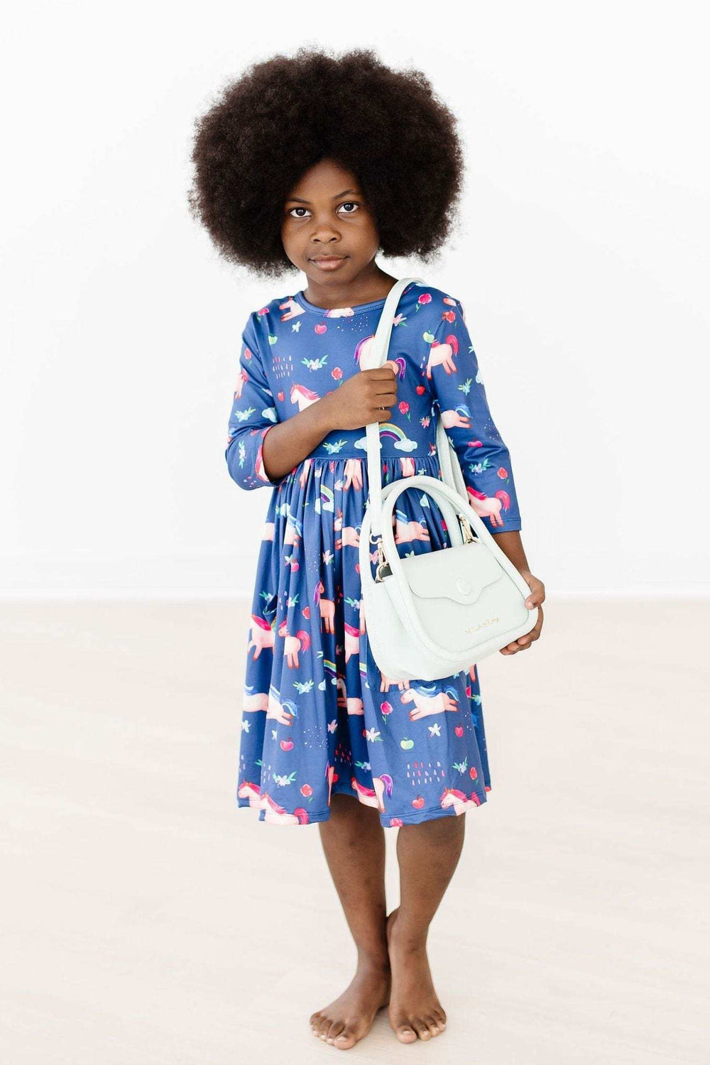 Painted Skies 3/4 Sleeve Pocket Twirl Dress - Mila & Rose ® - Flyclothing LLC