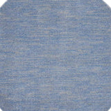 6' X 6' Blue And Grey Round Striped Non Skid Indoor Outdoor Area Rug - Homeroots - Flyclothing LLC
