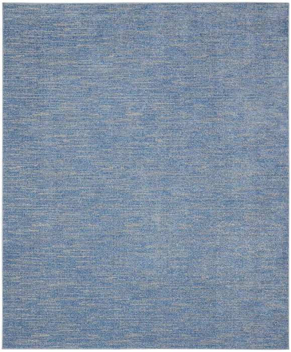9' X 12' Blue And Grey Striped Non Skid Indoor Outdoor Area Rug - Homeroots - Flyclothing LLC