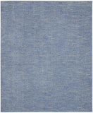 9' X 12' Blue And Grey Striped Non Skid Indoor Outdoor Area Rug - Homeroots - Flyclothing LLC