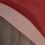 4' X 4' Brick Red Round Non Skid Indoor Outdoor Area Rug - Homeroots - Flyclothing LLC