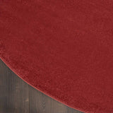 4' X 4' Brick Red Round Non Skid Indoor Outdoor Area Rug - Homeroots - Flyclothing LLC