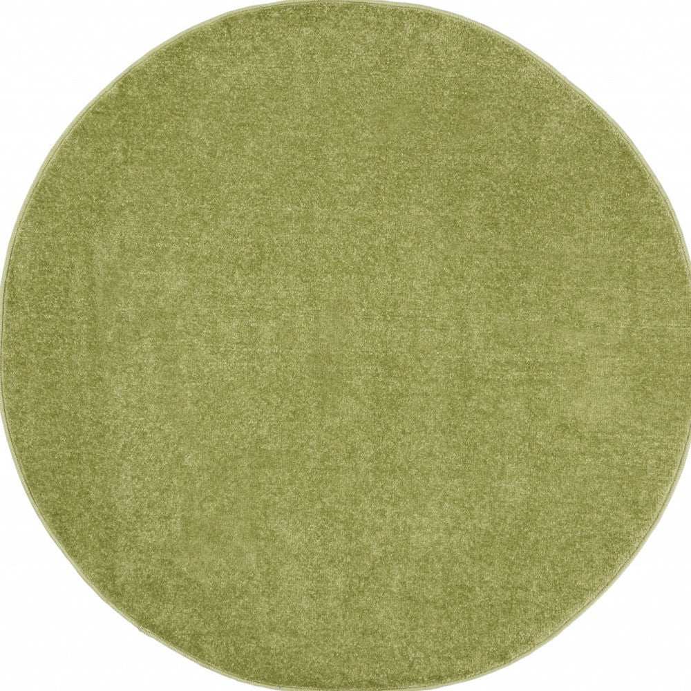 4' X 4' Green Round Non Skid Indoor Outdoor Area Rug - Homeroots - Flyclothing LLC