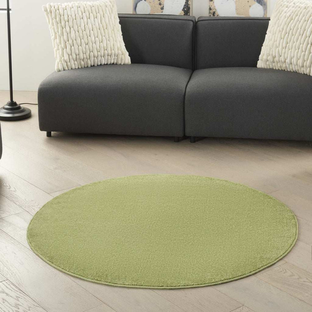 4' X 4' Green Round Non Skid Indoor Outdoor Area Rug - Homeroots - Flyclothing LLC
