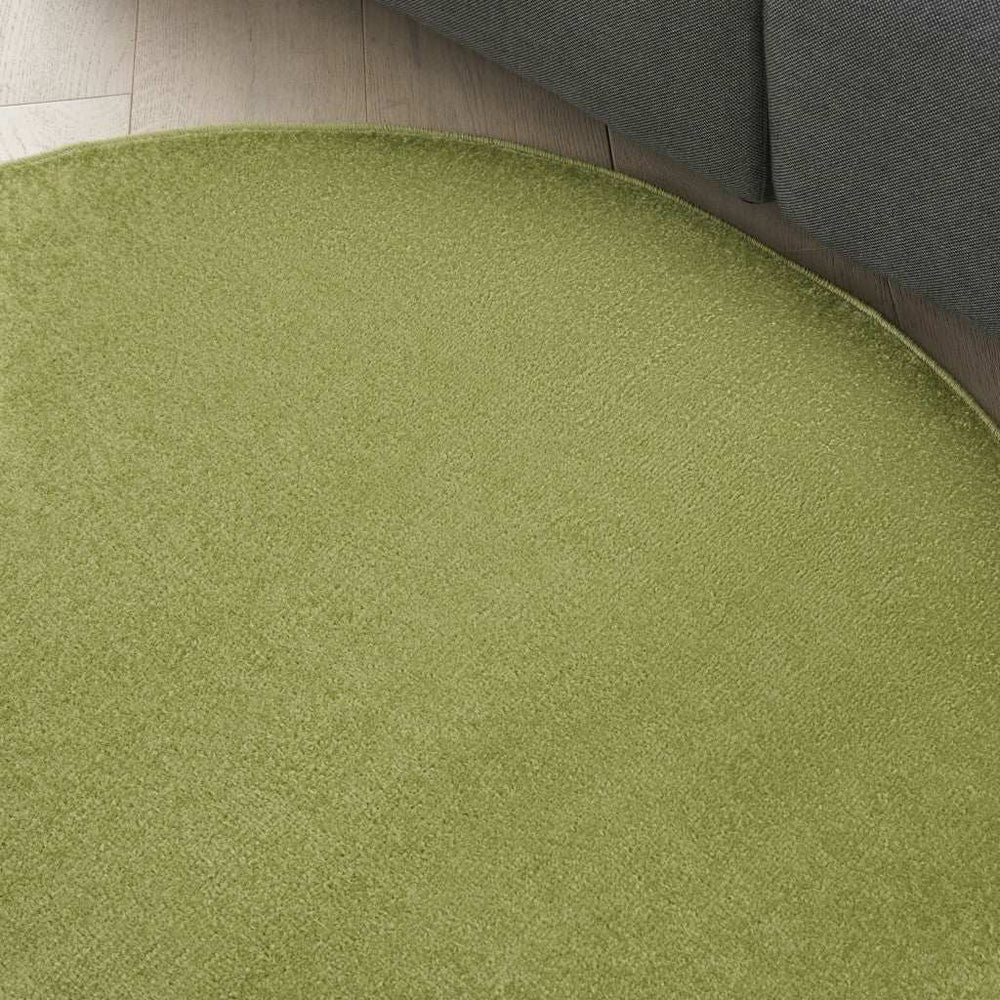 4' X 4' Green Round Non Skid Indoor Outdoor Area Rug - Homeroots - Flyclothing LLC