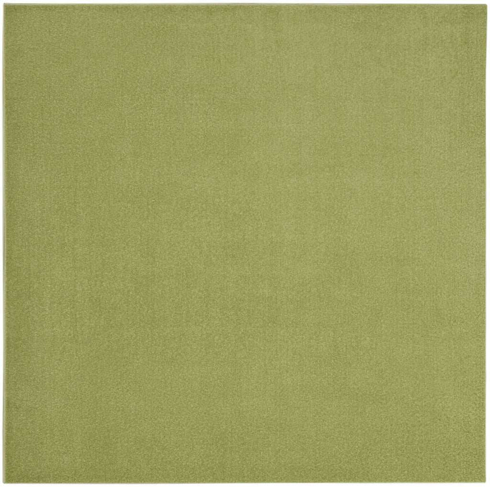 5' X 5' Green Square Non Skid Indoor Outdoor Area Rug - Homeroots - Flyclothing LLC