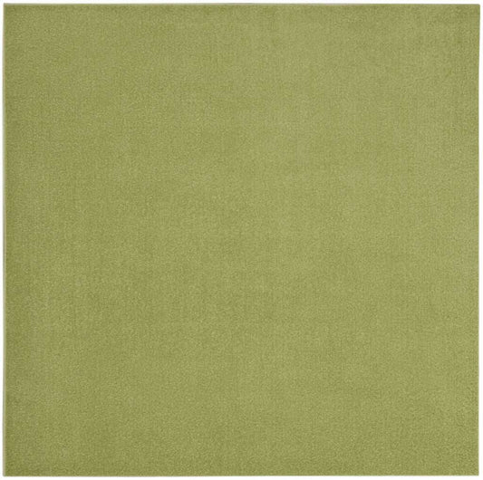 5' X 5' Green Square Non Skid Indoor Outdoor Area Rug - Homeroots - Flyclothing LLC