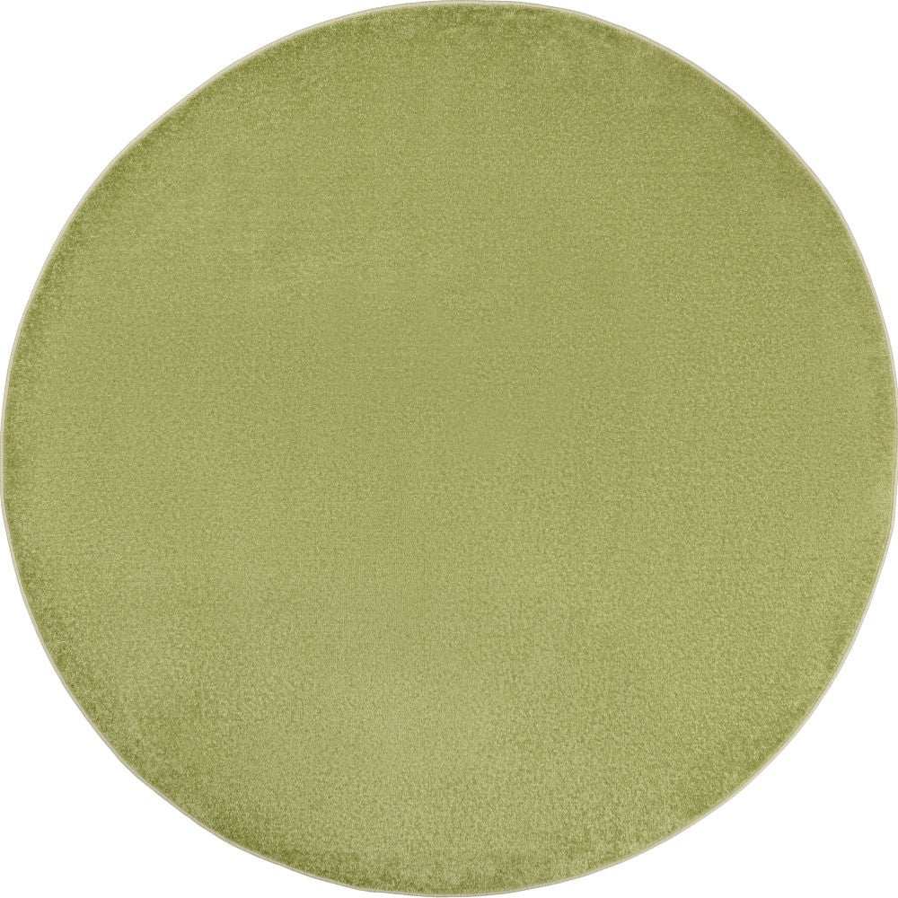 6' X 6' Green Round Non Skid Indoor Outdoor Area Rug - Homeroots - Flyclothing LLC