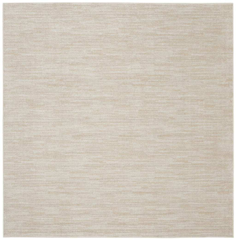 5' X 5' Ivory And Beige Square Non Skid Indoor Outdoor Area Rug - Homeroots - Flyclothing LLC