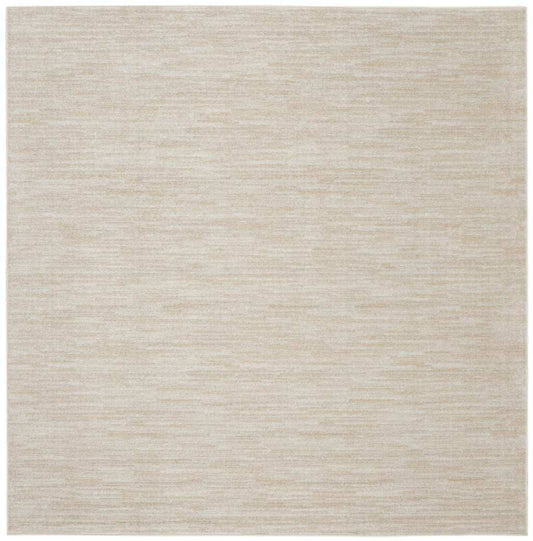 5' X 5' Ivory And Beige Square Non Skid Indoor Outdoor Area Rug - Homeroots - Flyclothing LLC